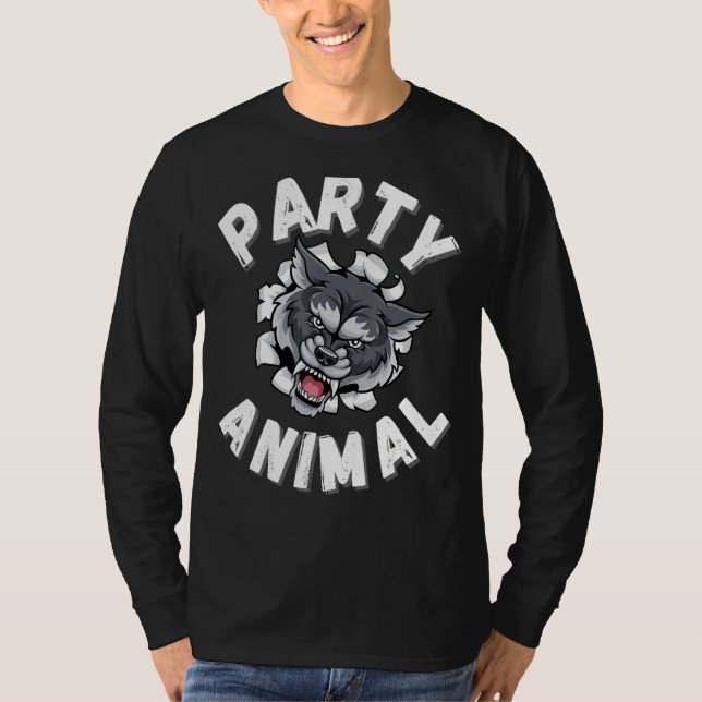 Camiseta Festival de Sauf de Fiesta animal para hombres (Anverso)