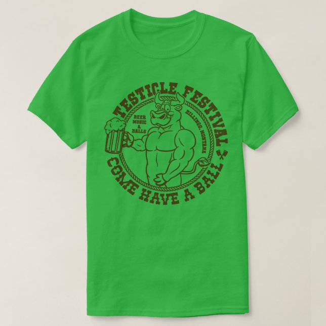 Camiseta festival de testículos (Diseño del anverso)
