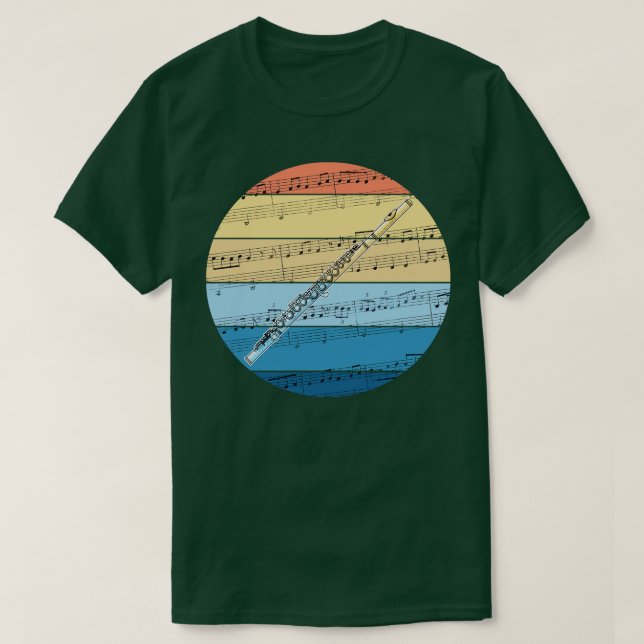 Camiseta Festival de verano de flauta de notación de música (Diseño del anverso)