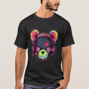 Camiseta Festival de verano Techno DJ Bear Trippy EDM