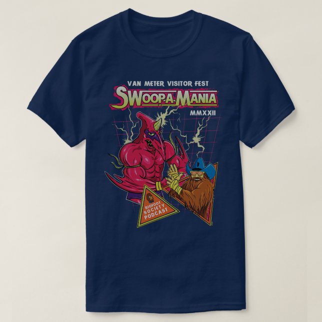 Camiseta Festival de Visitantes Van Meter SWOOPAMANIA IOWA  (Diseño del anverso)