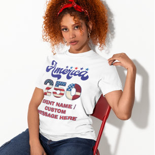 Camiseta Festival del Desfile Personalizado EE. UU. 250 Ani