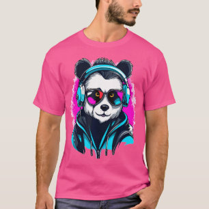Camiseta Festival del Tambor Y El Bass Cyberpunk Rave Panda