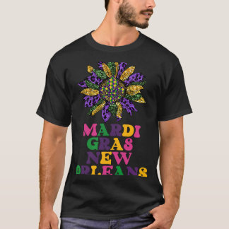 Camiseta Festival Feliz Mardi Gras New Orleans Sunflower Vi