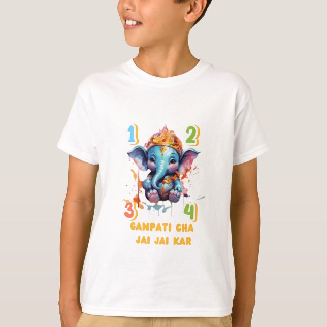 Camiseta Festival Ganesh Tshirt l Ganesh Festival de India (Anverso)