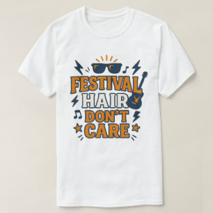 Camiseta Festival Hair no le importa la música rock retro