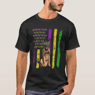 Camiseta Festival Mardi Gras de Bandera Americana Malinois 