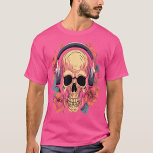 Camiseta Festival Metalizado Flora Skull Heavy