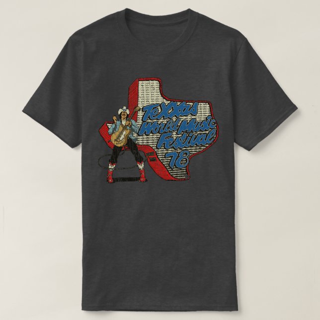 Camiseta Festival Mundial de Música Texxas de Texas 1978 (Diseño del anverso)