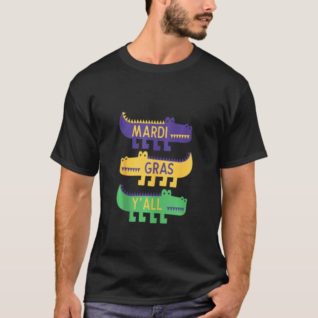 Camiseta Festival New Orleans Mardi Gras Yall Niños disfraz (Anverso)