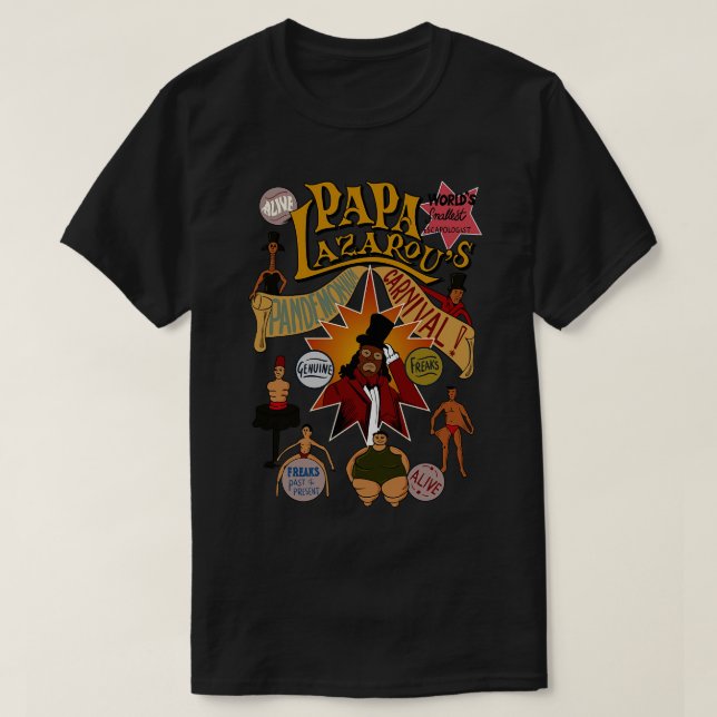 Camiseta Festival Papa Lazarous Pandemonium (Diseño del anverso)