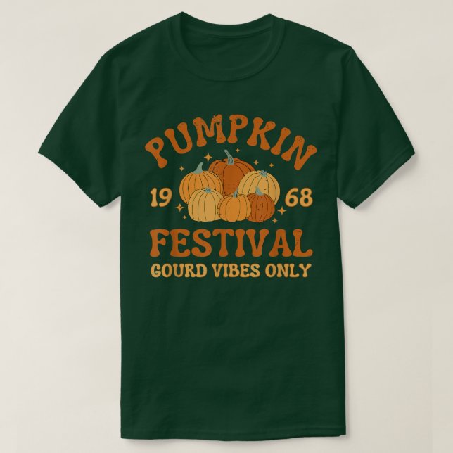 Camiseta Festival Retro Pumpkin vibraciones de calabaza sol (Diseño del anverso)