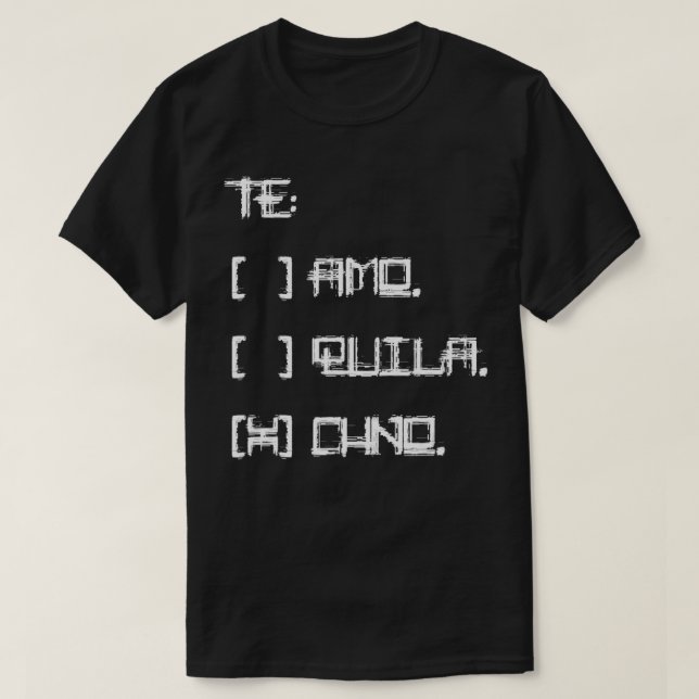 Camiseta Festival Te Amo Tequila Techno Lover Raver (Diseño del anverso)