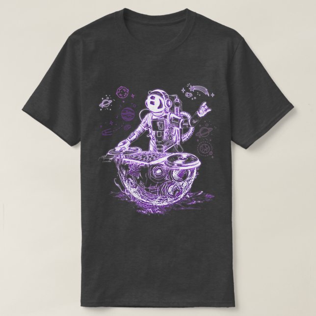 Camiseta Festival Techno EDM de Astronauta Psychedelic Musi (Diseño del anverso)