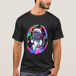 Camiseta Festival Trippu EDM Gato Astronauta Psicodélico