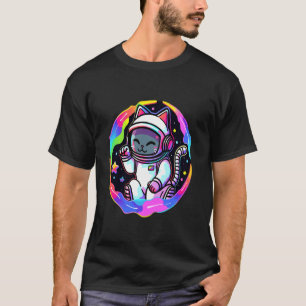 Camiseta Festival Trippu EDM Gato Astronauta Psicodélico
