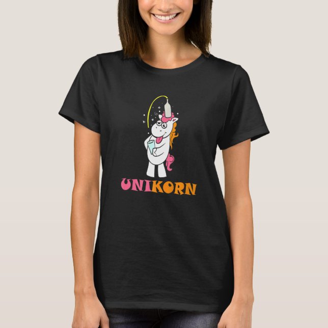 Camiseta Festival Unikorn Korn de Booze de Cerveza Alcohóli (Anverso)