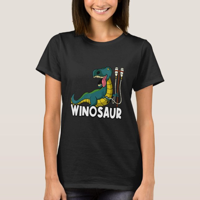 Camiseta Festival Winosaur Dinosaur Alcohol Beer Booze (Anverso)