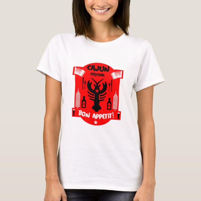Camiseta Festivales de comida cajún de Luisiana (Anverso)