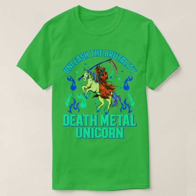 Camiseta Festivales de rock de gótico satán unicornio Metal (Diseño del anverso)