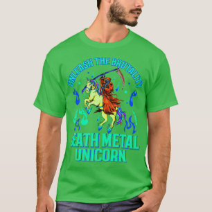 Camiseta Festivales de rock de gótico satán unicornio Metal