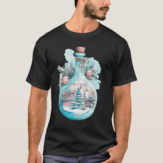 Camiseta Festive Chemist Girl Watercolor Science Art (Anverso)