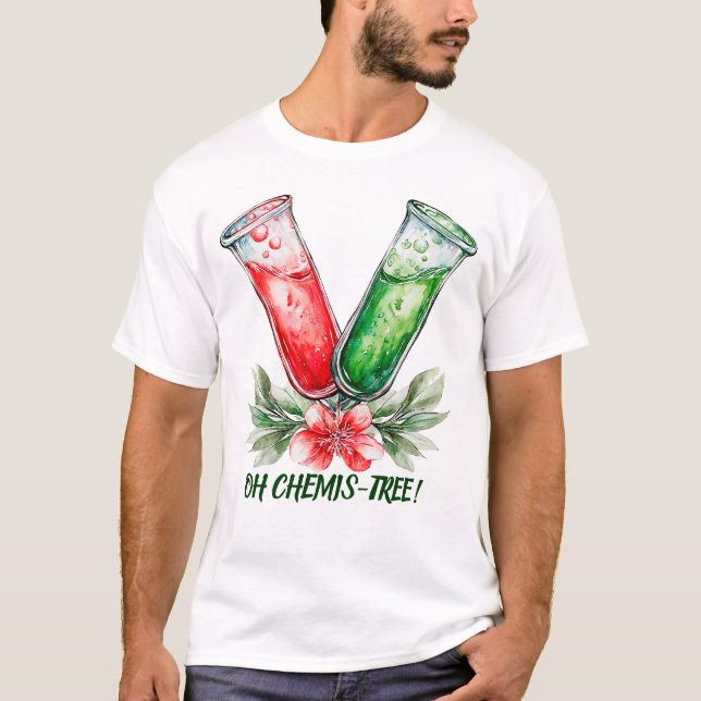 Camiseta Festive Chemistry Test Tube Pun Art (Anverso)