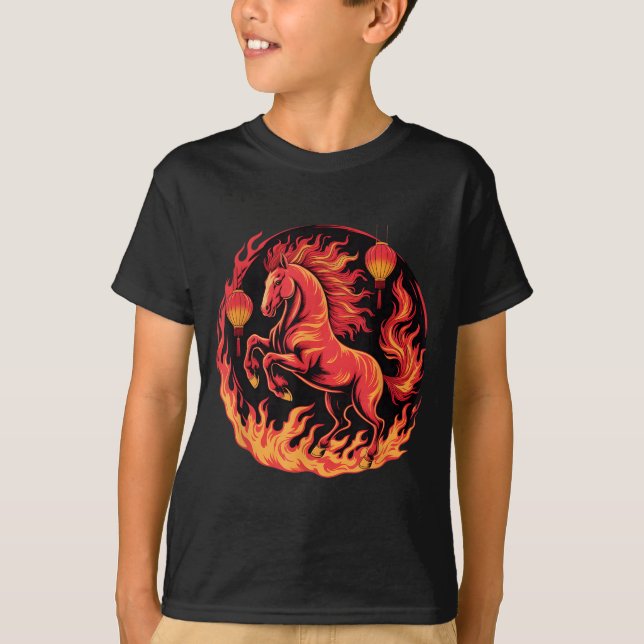 Camiseta Festive Chinese New Year 2026 Horse Lantern Cultur (Anverso)