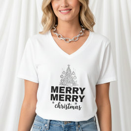 Camiseta Festive Merry Christmas T-Shirt – Colorful Holiday
