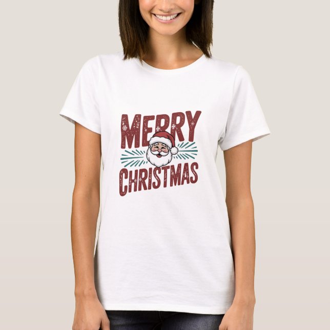 Camiseta Festive Merry Christmas T-Shirt for Holiday Cheer (Anverso)