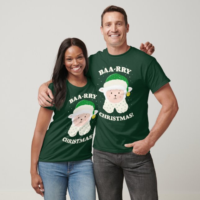 Camiseta Festive Sheep Says Baa-rry Christmas! (Unisexo)