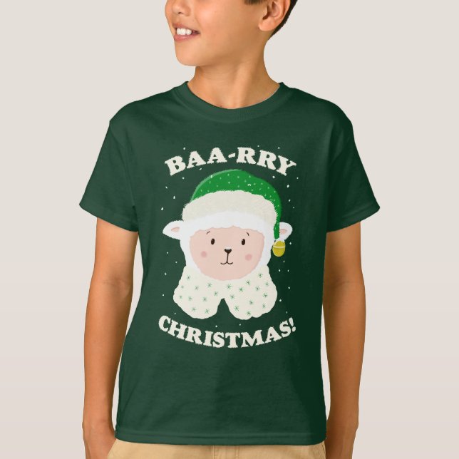 Camiseta Festive Sheep Says Baa-rry Christmas! (Anverso)