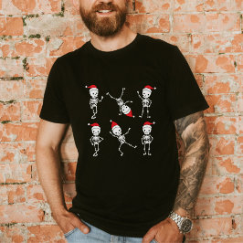 Camiseta Festive Skeleton Family Christmas Tee
