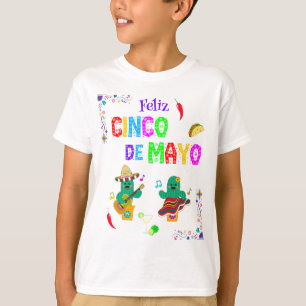 Camiseta Festividad colorida Cinco de Mayo 2025 Cactus de b
