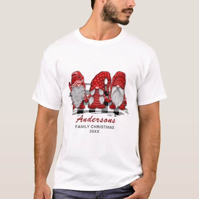 Camiseta Festividad de búfalo de los Navidades Retro Red Gn (Anverso)