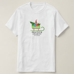 Camiseta Festividad de Elf Sleigh, evento de subasta de car