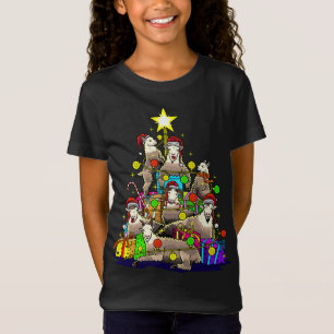Camiseta Festividad de granjero de cabras de árbol de Navid