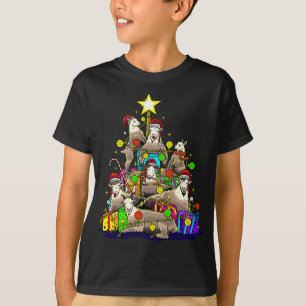 Camiseta Festividad de granjero de cabras de árbol de Navid