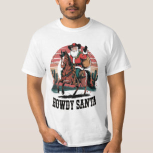 Camiseta Festividad de Howdy Santa Cowboy Style: Wild West 