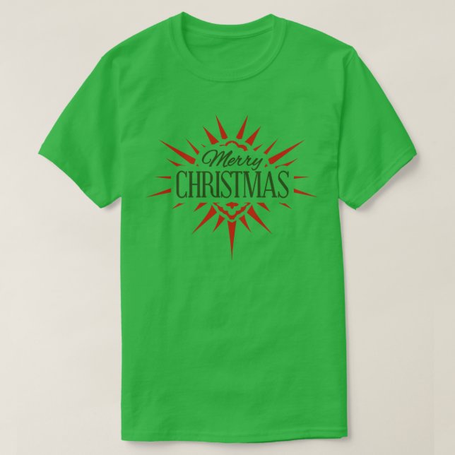 Camiseta Festividad de invierno de fondo navideña (Diseño del anverso)
