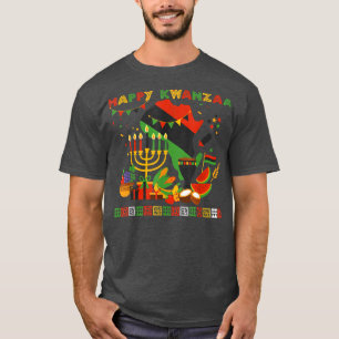 Camiseta Festividad de Kwanzaa Historia negra feliz Kwanzaa