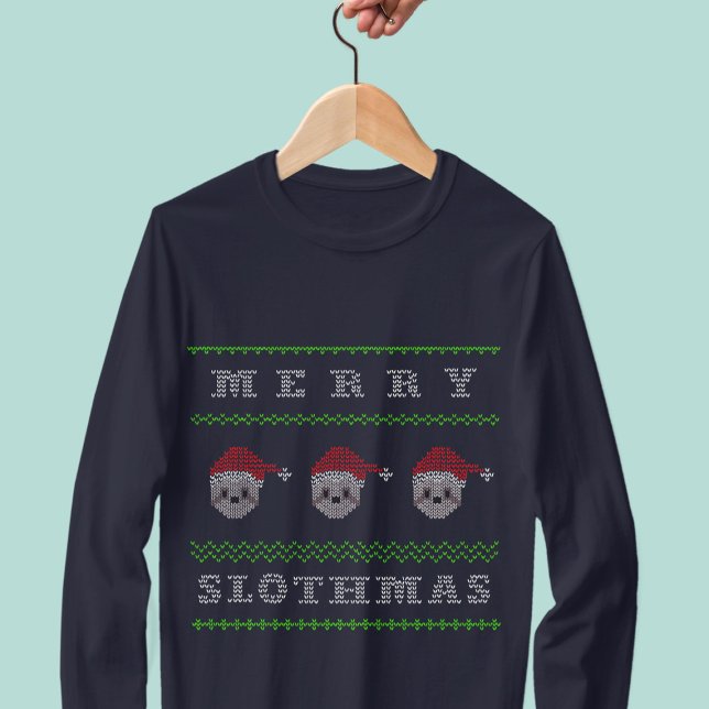 Camiseta Festividad de los Navidades de la Santa Slothmas (Merry Slothmas from the 3 wise Santa Sloths! A fun and festive sweater to wear this holiday season)