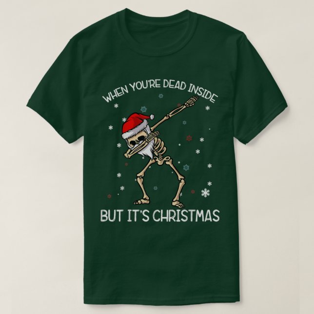 Camiseta Festividad de los Navidades de navidad con esquele (Diseño del anverso)