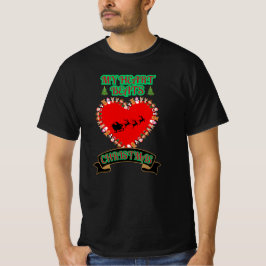 Camiseta Festividad de los Navidades de renos del Corazón R