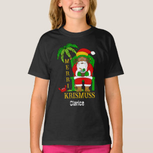 Camiseta Festividad de los Navidades jamaiquinos Rasta Sant
