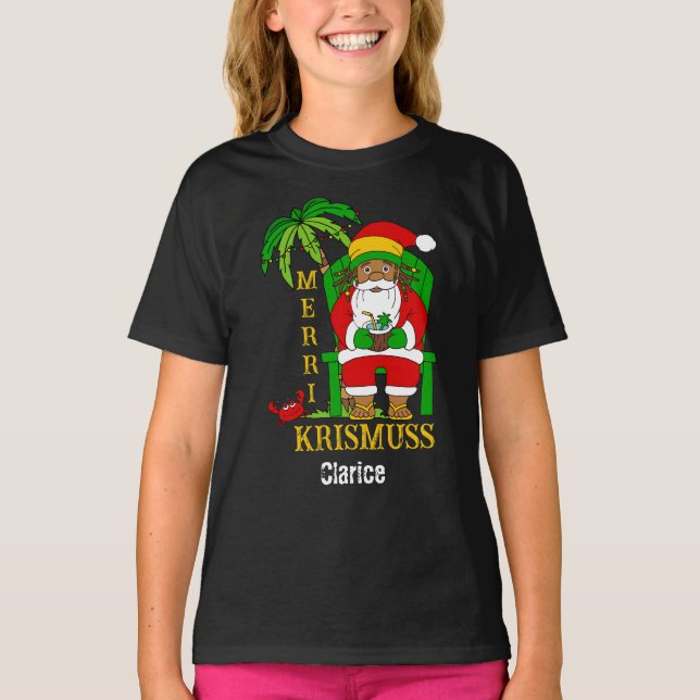 Camiseta Festividad de los Navidades jamaiquinos Rasta Sant (Anverso)
