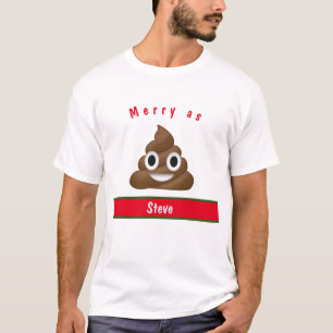 Camiseta Festividad de merry As Poop con nombre