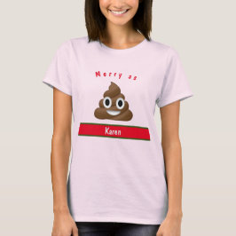 Camiseta Festividad de merry As Poop con nombre