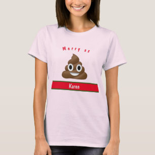Camiseta Festividad de merry As Poop con nombre