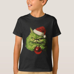 Camiseta Festividad de Navidades de gatos retro Grumpy Gree